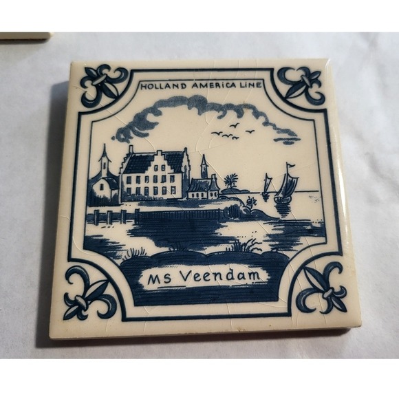 Holland America Line Cruise Ship Tiles MS Veendam & Statendam 1995 - Picture 6 of 8